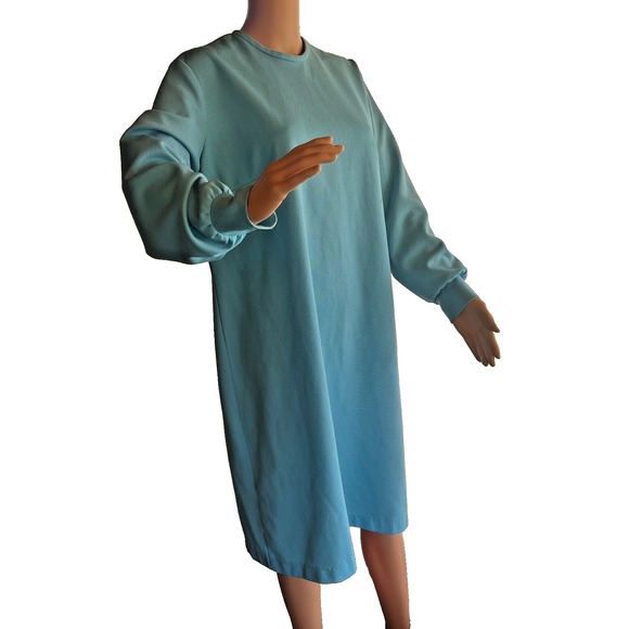 Vintage Blue Long Sleeve Dress Costume Basic – L/XL - Picture 2 of 11